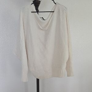 Forever 21 Cream Cowl Neck Sweater